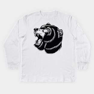 Bear head Kids Long Sleeve T-Shirt